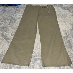 LIFE KHAKI Men's NWT Straight Flat ‎ Front Khaki Pants Sz 44 waist x 42-Unhemmed